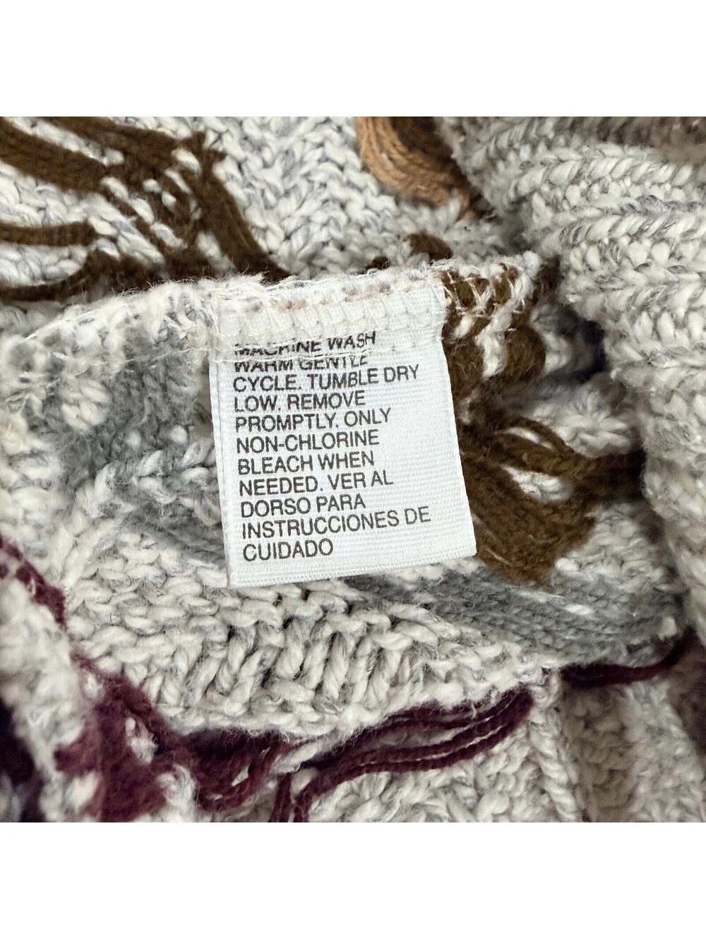 Y2K Vintage Van Heusen Sweater Mens M USA Cotton Fisherman Grandpa Knit